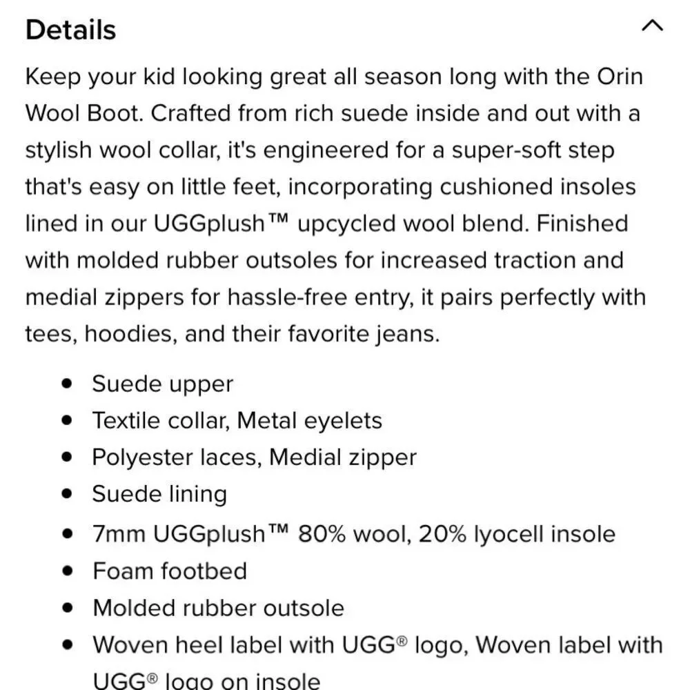 Toddler Orin Wool Boots - Size 6